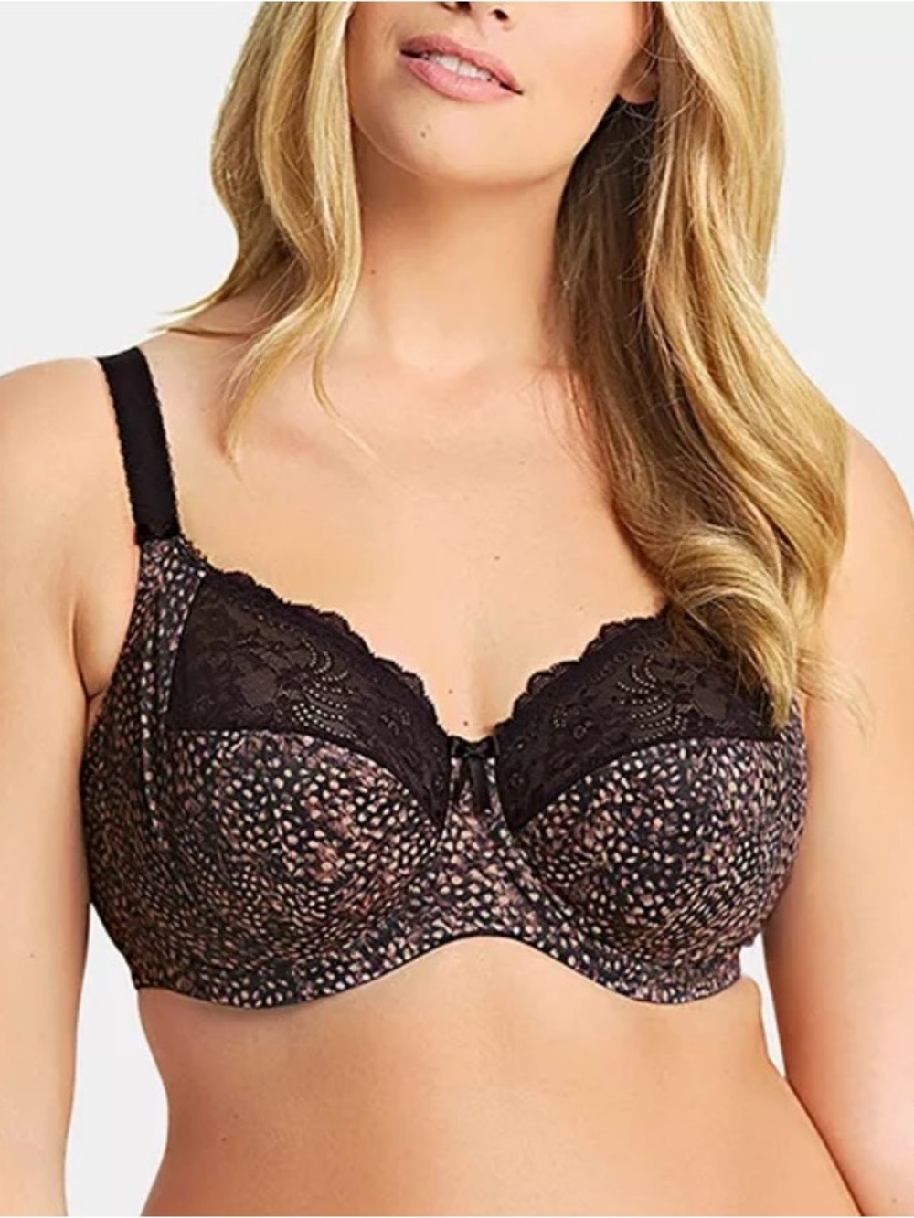 Elomi Morgan Ebony Stretch Banded Bra Size 38G NWT